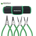 7 inch circlip pliers kit with straight and bent jaw design
